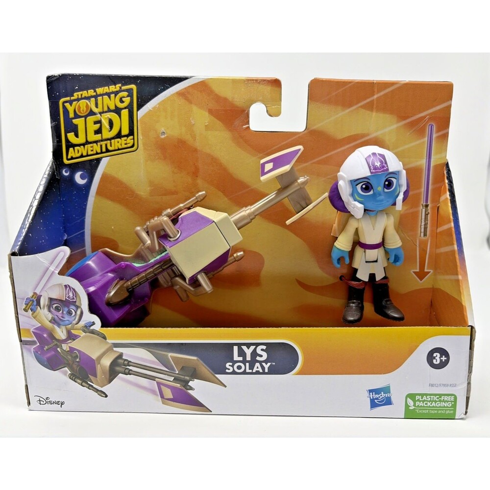 Star Wars Young Jedi Adventures Lys Solay and Speeder Bike Vehicle Set Hasbro